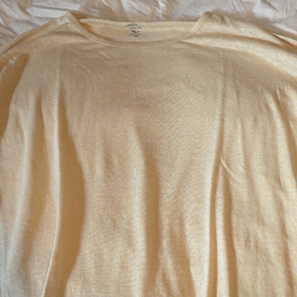 J. Crew Cream Long Sleeve Tee